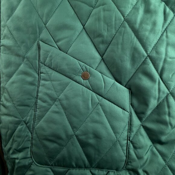 NWT Weatherproof 2XL Green Quilted High Pile Fleece Lined Full Zip Coat Winter - Picture 6 of 15